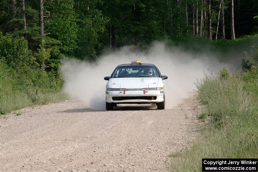 The '0' car, a Mitshibishi Eclipse GSX, on SS4, Hollow Woodtick.