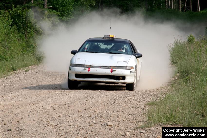 The '0' car, a Mitshibishi Eclipse GSX, on SS4, Hollow Woodtick.