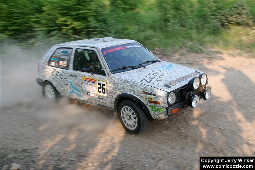 Mark Rokus / Mike Van Alphen VW GTI on SS5, Chainsaw Junction.