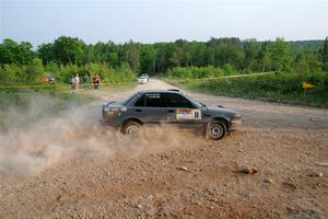 Dexter Clark / Jon McCallie Nissan Sentra SE-R on SS5, Chainsaw Junction.