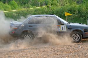 Dexter Clark / Jon McCallie Nissan Sentra SE-R on SS5, Chainsaw Junction.