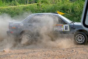 Dexter Clark / Jon McCallie Nissan Sentra SE-R on SS5, Chainsaw Junction.