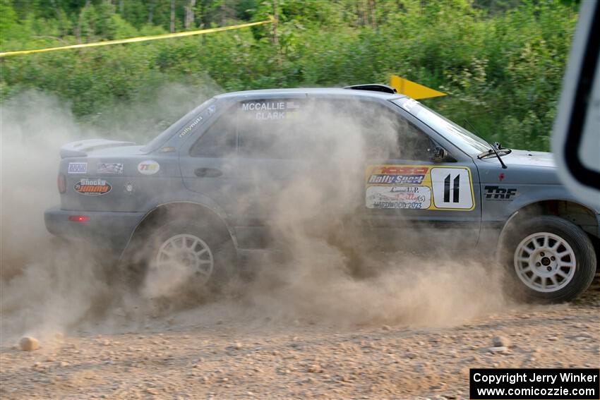 Dexter Clark / Jon McCallie Nissan Sentra SE-R on SS5, Chainsaw Junction.