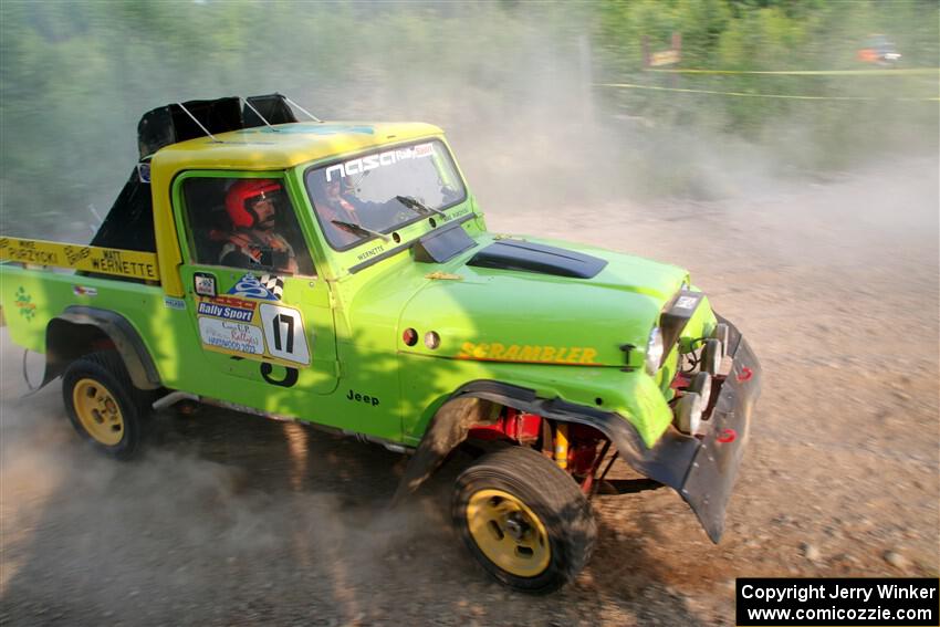 Mike Purzycki / Matt Wernette Jeep Scrambler on SS5, Chainsaw Junction.