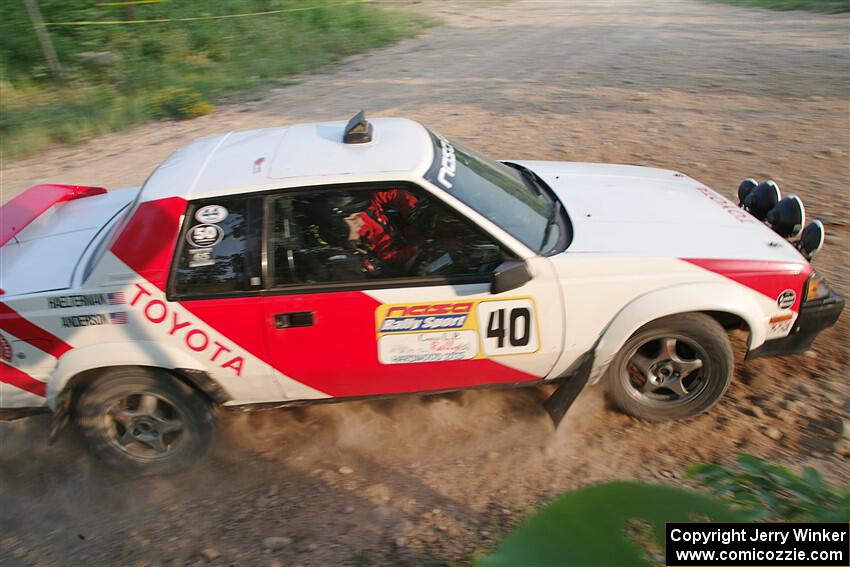 Eric Anderson / Taylor Haelterman Toyota Celica GTS on SS5, Chainsaw Junction.