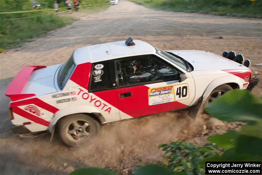 Eric Anderson / Taylor Haelterman Toyota Celica GTS on SS5, Chainsaw Junction.