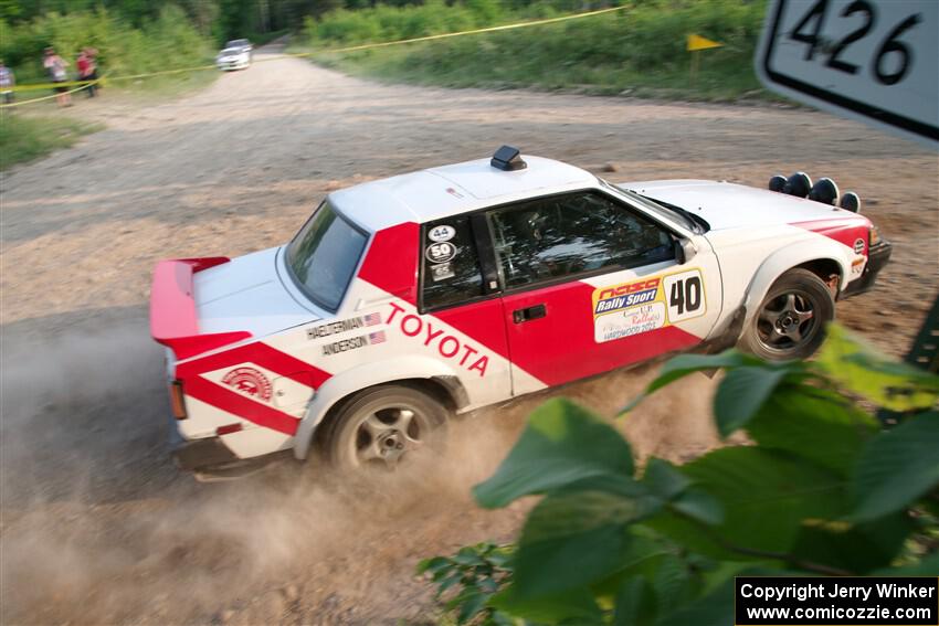 Eric Anderson / Taylor Haelterman Toyota Celica GTS on SS5, Chainsaw Junction.