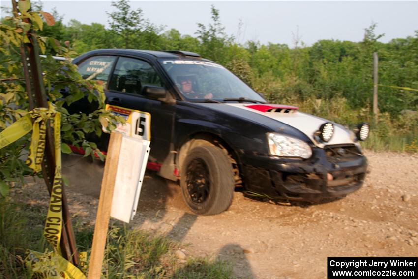 Mike Ryan's Subaru Impreza 2.5RS on SS5, Chainsaw Junction.