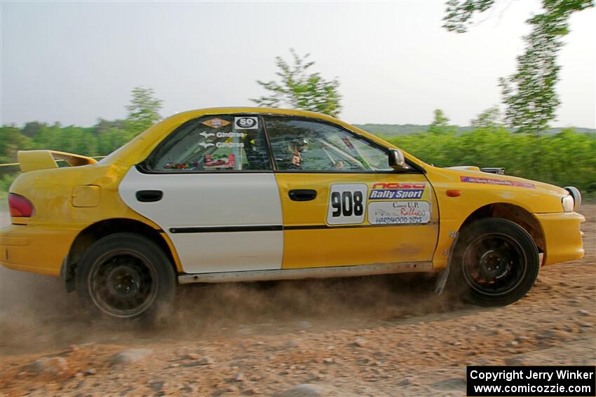 Katie Gingras / Steve Gingras Subaru Impreza on SS5, Chainsaw Junction.