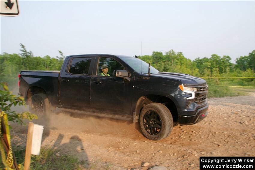 A Chevy Silverado sweeps SS5, Chainsaw Junction.