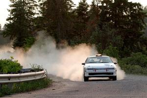 The '0' car, a Mitshibishi Eclipse GSX, on SS6, Camp 3 South.