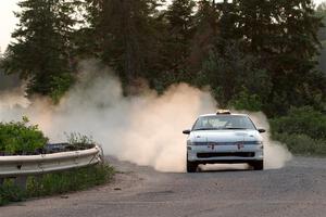 The '0' car, a Mitshibishi Eclipse GSX, on SS6, Camp 3 South.