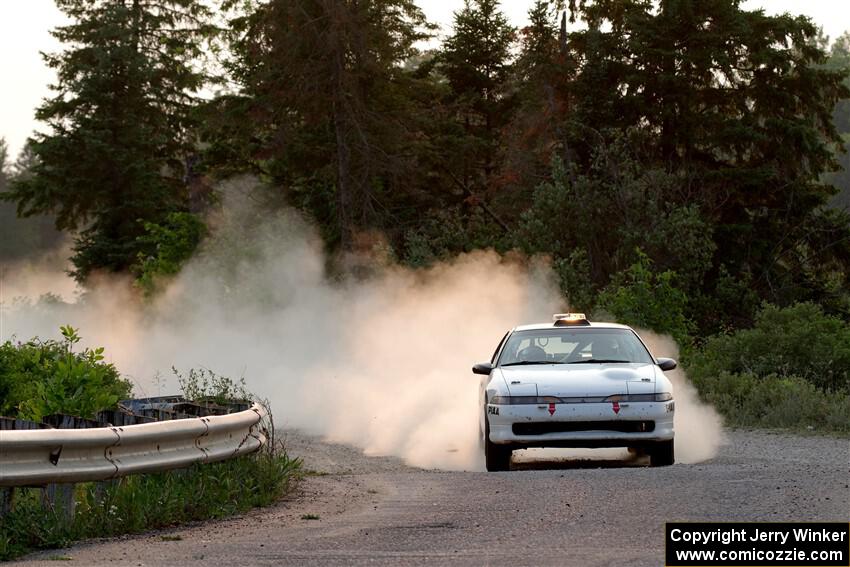 The '0' car, a Mitshibishi Eclipse GSX, on SS6, Camp 3 South.