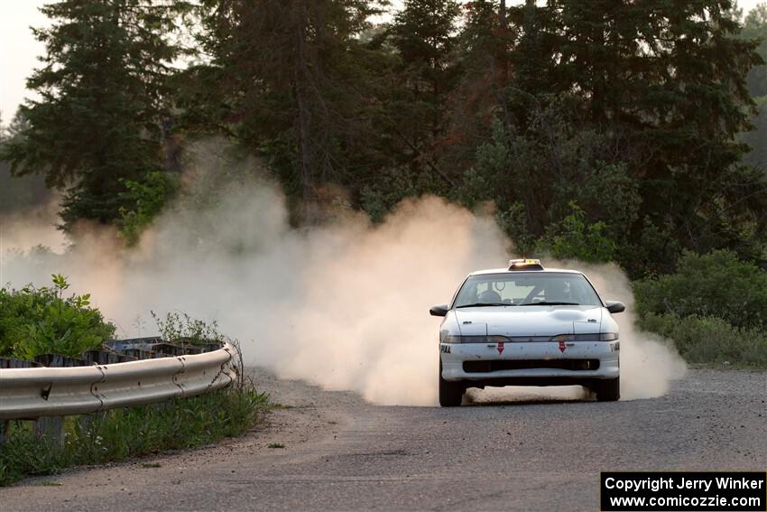 The '0' car, a Mitshibishi Eclipse GSX, on SS6, Camp 3 South.