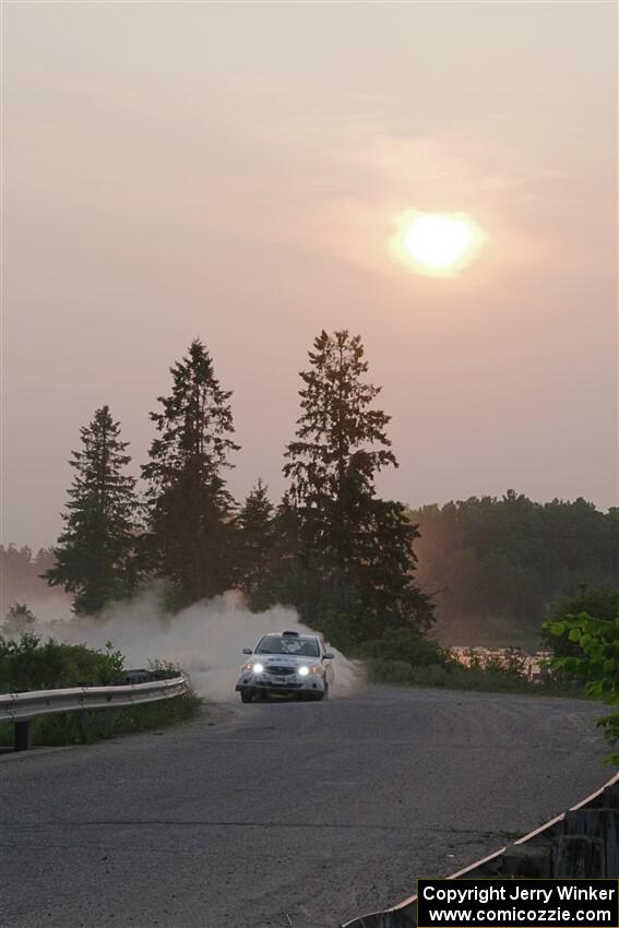 Sam Jacques / Trevor LaCombe Subaru Impreza on SS6, Camp 3 South.