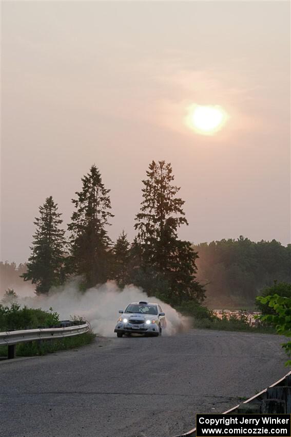 Sam Jacques / Trevor LaCombe Subaru Impreza on SS6, Camp 3 South.