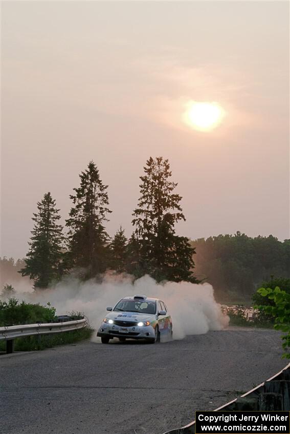 Sam Jacques / Trevor LaCombe Subaru Impreza on SS6, Camp 3 South.