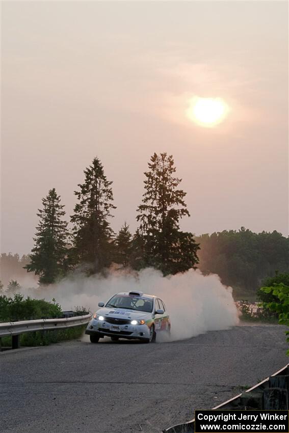 Sam Jacques / Trevor LaCombe Subaru Impreza on SS6, Camp 3 South.