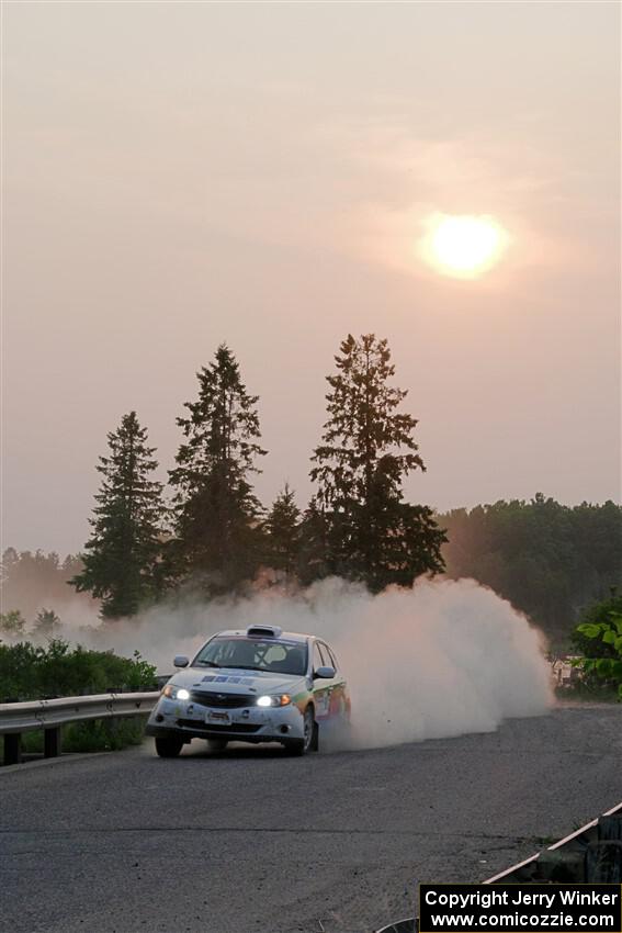 Sam Jacques / Trevor LaCombe Subaru Impreza on SS6, Camp 3 South.