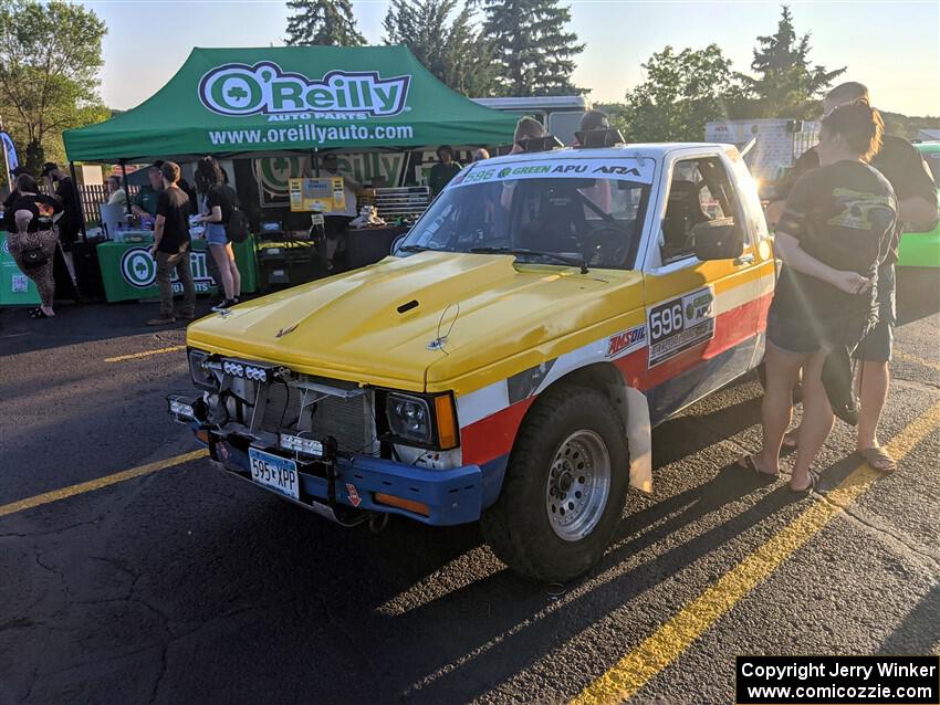 Scott Parrott / Shawn Silewski Chevy S-10 at Thursday evening's parc expose.