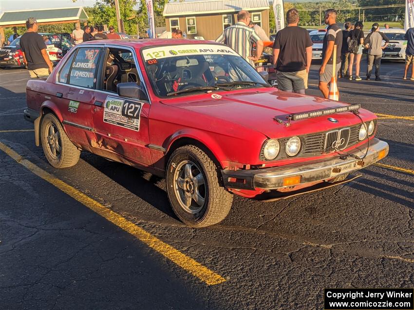 Levi Johnson / Griffin Johnson BMW 325e at Thursday evening's parc expose.