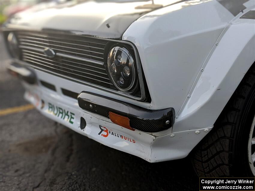 Seamus Burke / Gary McElhinney Ford Escort Mk II at Thursday evening's parc expose.