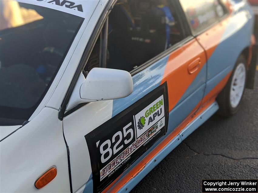 Tyler Matalas / Dustin Sharkozy Subaru Impreza LX at Thursday evening's parc expose.