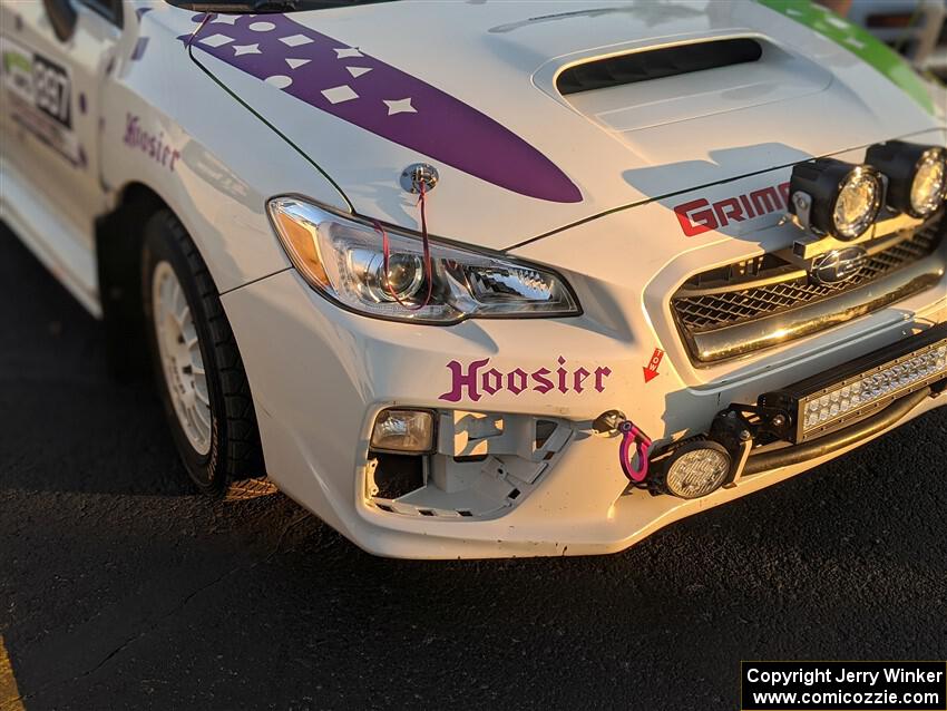 Jamey Randall / Andrew Rausch Subaru WRX at Thursday evening's parc expose.