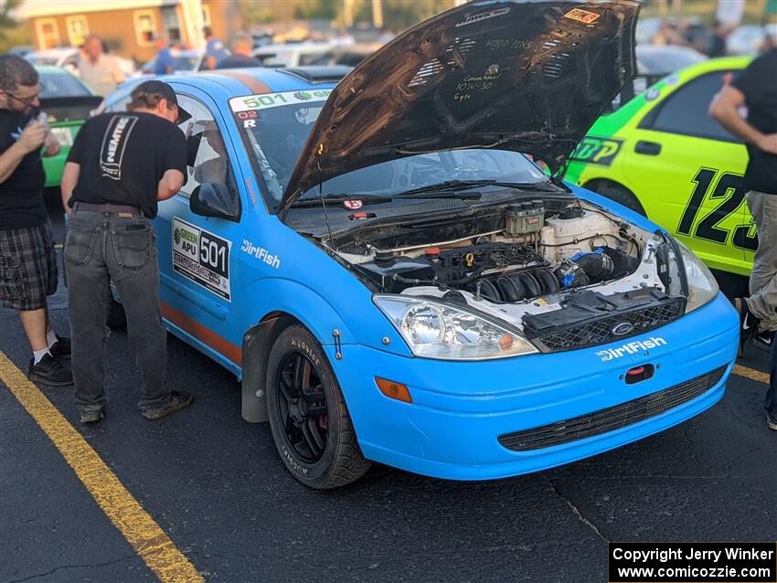 Chris Miller / Crystina Coats Ford Focus ZX3 at Thursday evening's parc expose.