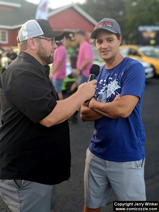 Roberto Yglesias is interviewed by Jeremy Meyer at Thursday evening's parc expose.