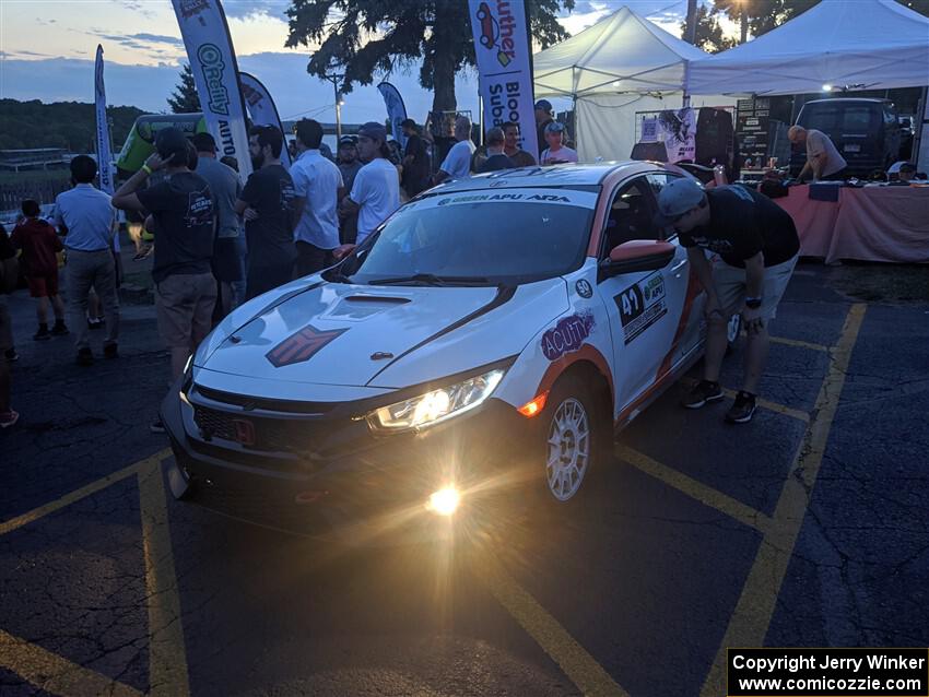 Chris Sladek / John Sharps Honda Civic Hatchback Sport at Thursday evening's parc expose.