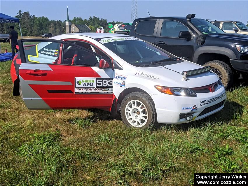 Sebastian Salgado / Christian Hidalgo Honda Civic before the event.