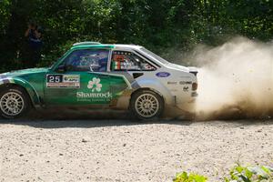 Seamus Burke / Gary McElhinney Ford Escort Mk II on SS1, Thorpe Tower I.