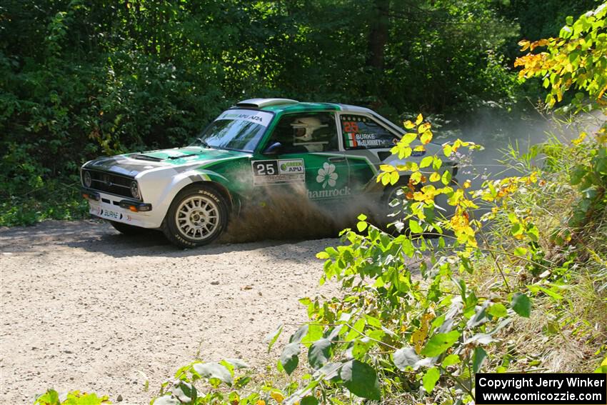 Seamus Burke / Gary McElhinney Ford Escort Mk II on SS1, Thorpe Tower I.