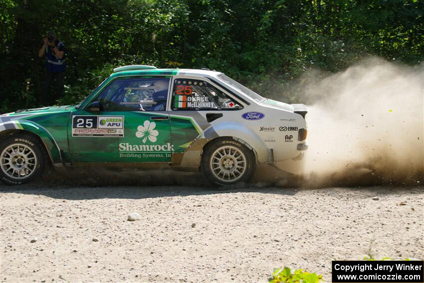 Seamus Burke / Gary McElhinney Ford Escort Mk II on SS1, Thorpe Tower I.