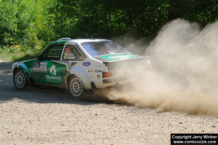 Seamus Burke / Gary McElhinney Ford Escort Mk II on SS1, Thorpe Tower I.