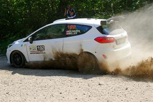 Javier Olivares / K.J. Miller Ford Fiesta Rally3 on SS1, Thorpe Tower I.