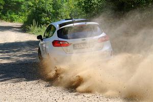 Javier Olivares / K.J. Miller Ford Fiesta Rally3 on SS1, Thorpe Tower I.