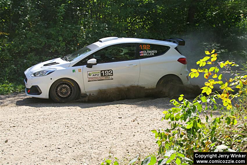 Javier Olivares / K.J. Miller Ford Fiesta Rally3 on SS1, Thorpe Tower I.