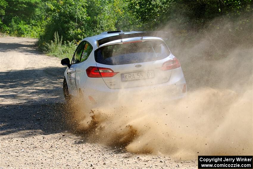 Javier Olivares / K.J. Miller Ford Fiesta Rally3 on SS1, Thorpe Tower I.