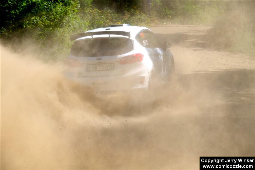 Javier Olivares / K.J. Miller Ford Fiesta Rally3 on SS1, Thorpe Tower I.