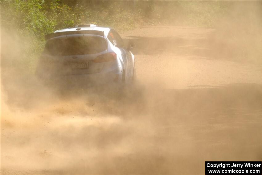 Javier Olivares / K.J. Miller Ford Fiesta Rally3 on SS1, Thorpe Tower I.