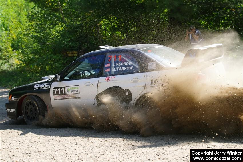 John Farrow / Michael Farrow Subaru WRX on SS1, Thorpe Tower I.