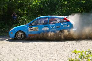 Chris Miller / Crystina Coats Ford Focus ZX3 on SS1, Thorpe Tower I.