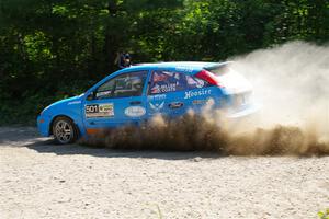 Chris Miller / Crystina Coats Ford Focus ZX3 on SS1, Thorpe Tower I.