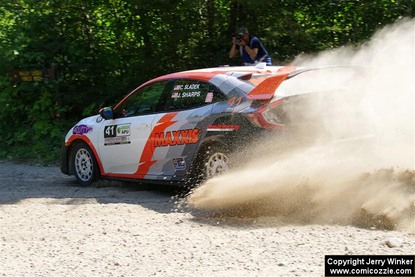 Chris Sladek / John Sharps Honda Civic Hatchback Sport on SS1, Thorpe Tower I.