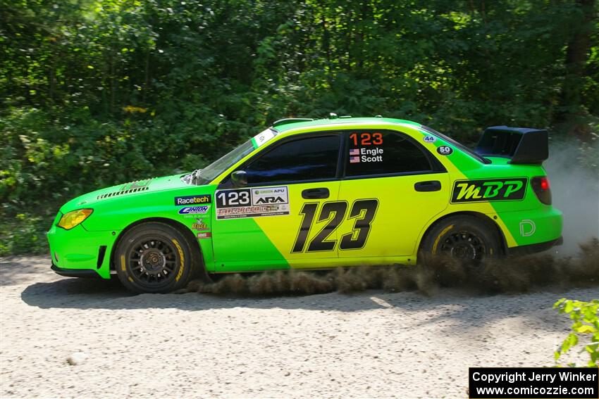 Mike Engle / Ryan Scott Subaru WRX STi on SS1, Thorpe Tower I.