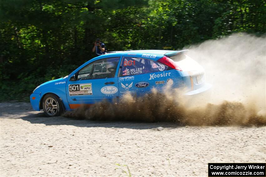 Chris Miller / Crystina Coats Ford Focus ZX3 on SS1, Thorpe Tower I.