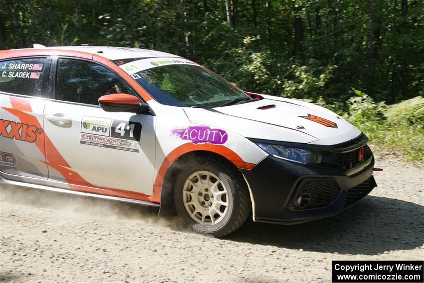 Chris Sladek / John Sharps Honda Civic Hatchback Sport on SS2, Refuge I.