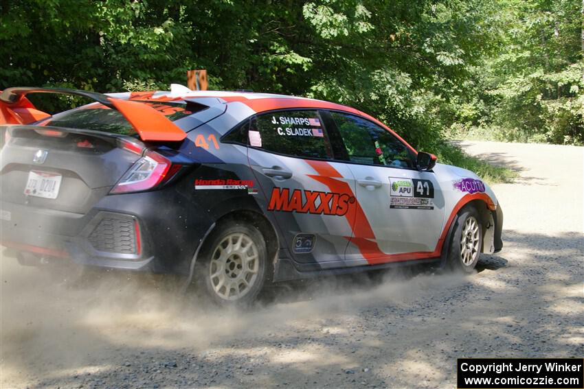 Chris Sladek / John Sharps Honda Civic Hatchback Sport on SS2, Refuge I.